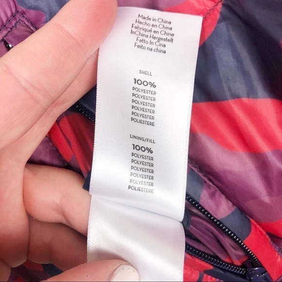 Mother Two Faced Reversible Camouflage Puffer Jacket Pink Red Casual Winter Fall - Picture 5 of 7